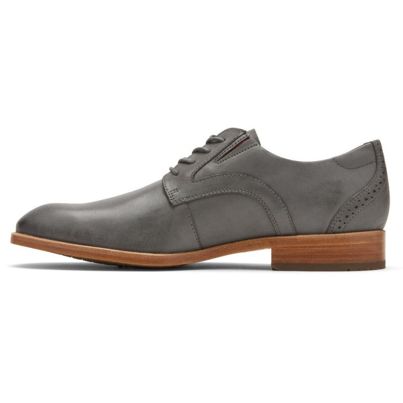 Rockport Total Motion Office Plain Toe Men Oxford Shoes Grey Singapore | QS2-62366