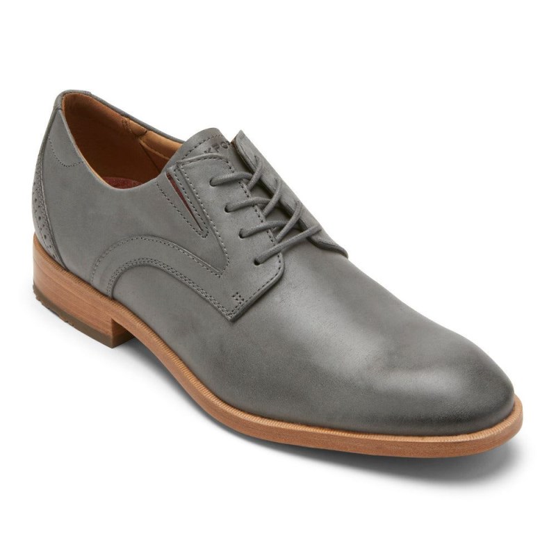 Rockport Total Motion Office Plain Toe Men Oxford Shoes Grey Singapore | QS2-62366