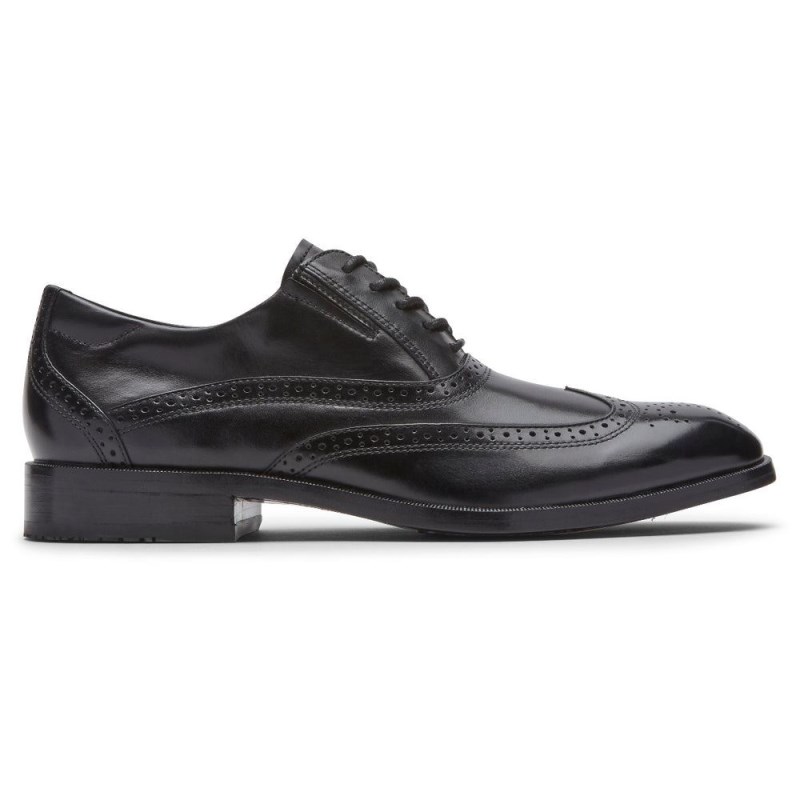 Rockport Total Motion Office Wingtip Men Oxford Shoes Black Singapore | YB8-39183