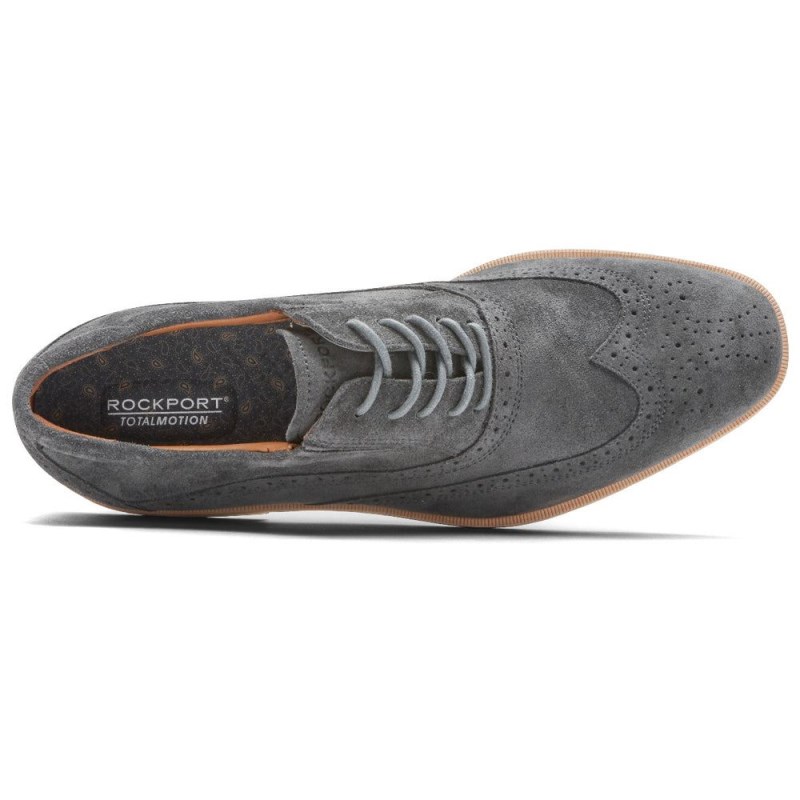 Rockport Total Motion Office Wingtip Men Oxford Shoes Grey Singapore | TW8-10831