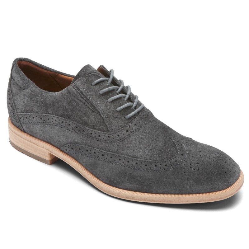 Rockport Total Motion Office Wingtip Men Oxford Shoes Grey Singapore | TW8-10831