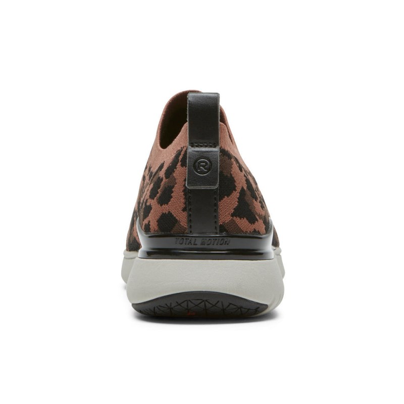 Rockport Total Motion Sport High Slip-On Women Sneakers Brown Leopard Singapore | ZA4-10921