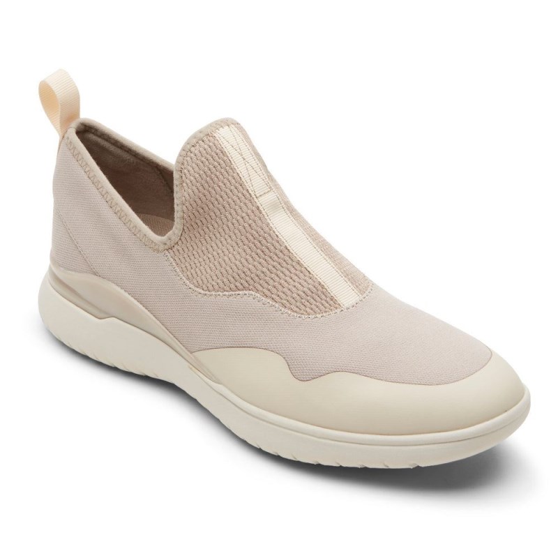 Rockport Total Motion Sport Mesh Slip-On Women Sneakers White/Pink Singapore | WR6-85498