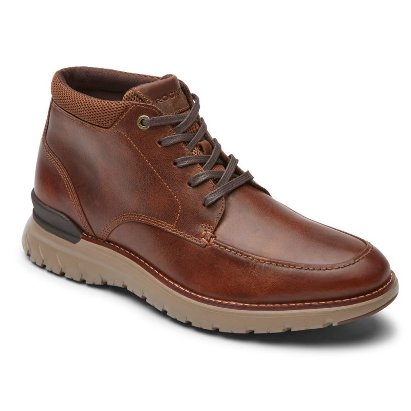 Rockport Total Motion Sport Moc Chukka Men Work Boots Brown Singapore | GH2-57055