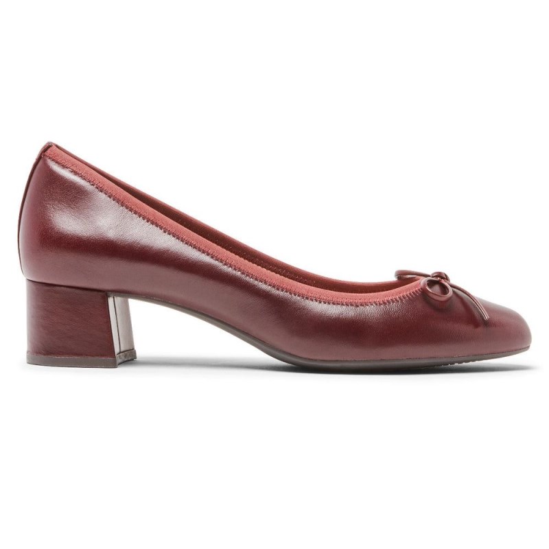 Rockport Total Motion Sydney Bow Pump Women Pumps Dark Red Singapore | QP0-61806