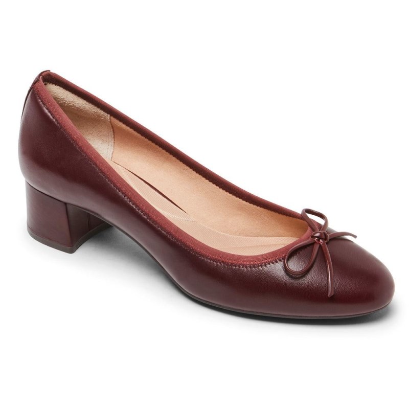 Rockport Total Motion Sydney Bow Pump Women Pumps Dark Red Singapore | QP0-61806