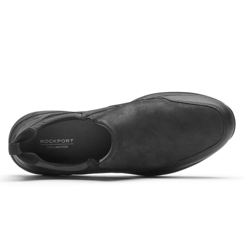 Rockport Total Motion Trail Slip-On Waterproof Men Loafers Black Singapore | PM1-67106