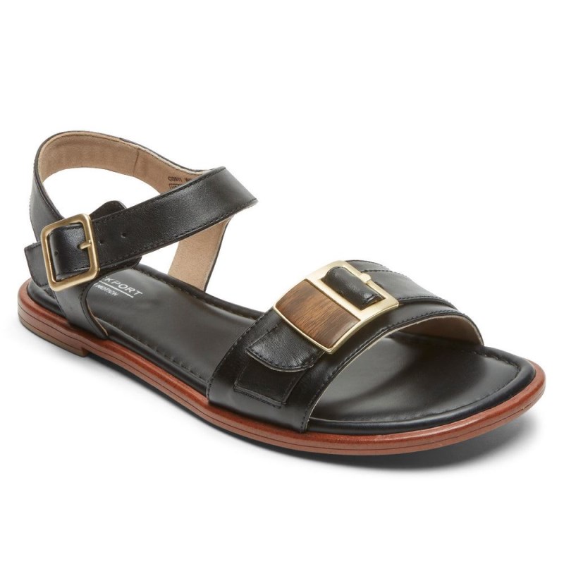 Rockport Total Motion Zadie Buckle Women Sandals Black Singapore | GY3-46524