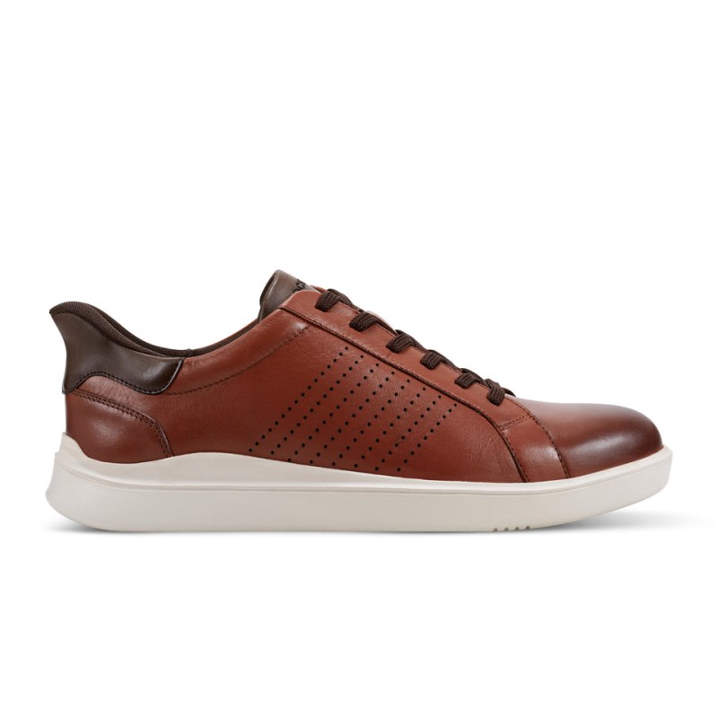 Rockport Tristen Step Activated Lace-Up Men Sneakers Dark Brown Singapore | FG8-91039