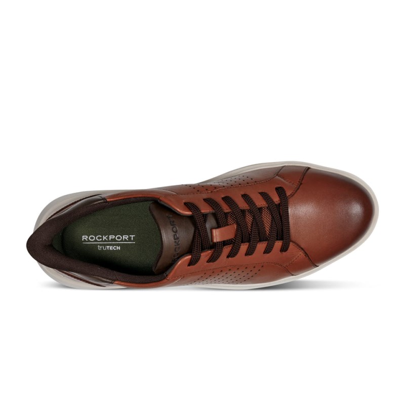 Rockport Tristen Step Activated Lace-Up Men Sneakers Dark Brown Singapore | FG8-91039