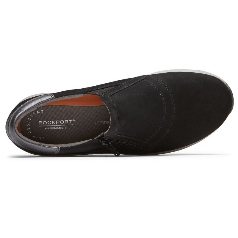 Rockport Trustride ProWalker Slip-On Women Sneakers Black Singapore | LV6-72527