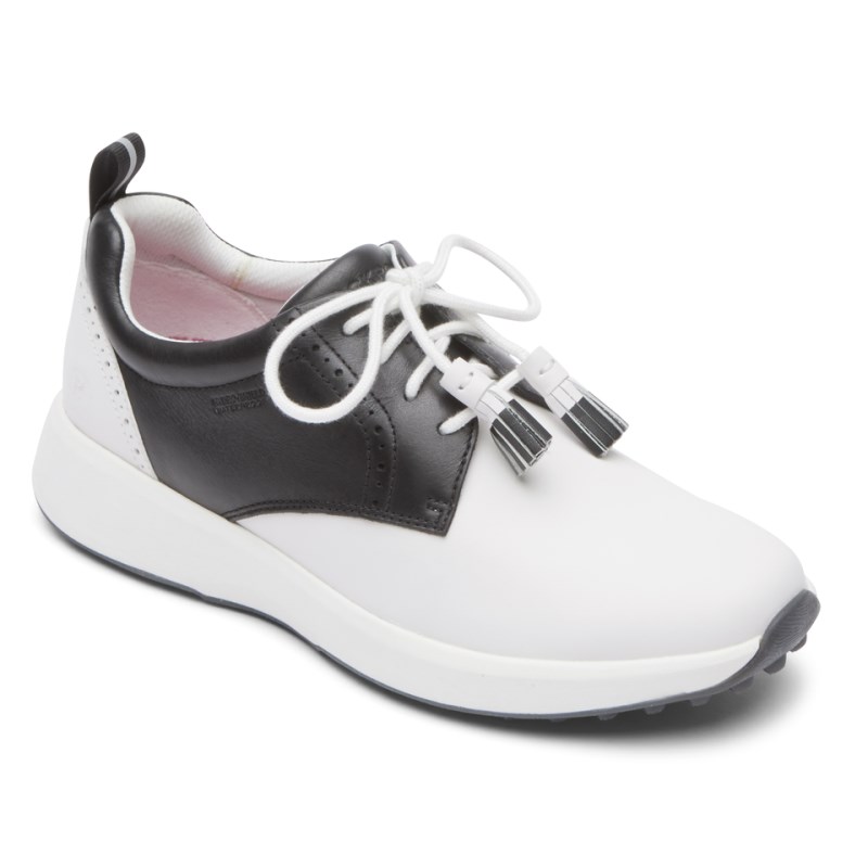 Rockport Trustride Prowalker Tassel Waterproof Women Golf Shoes White/Black Singapore | WS1-42864