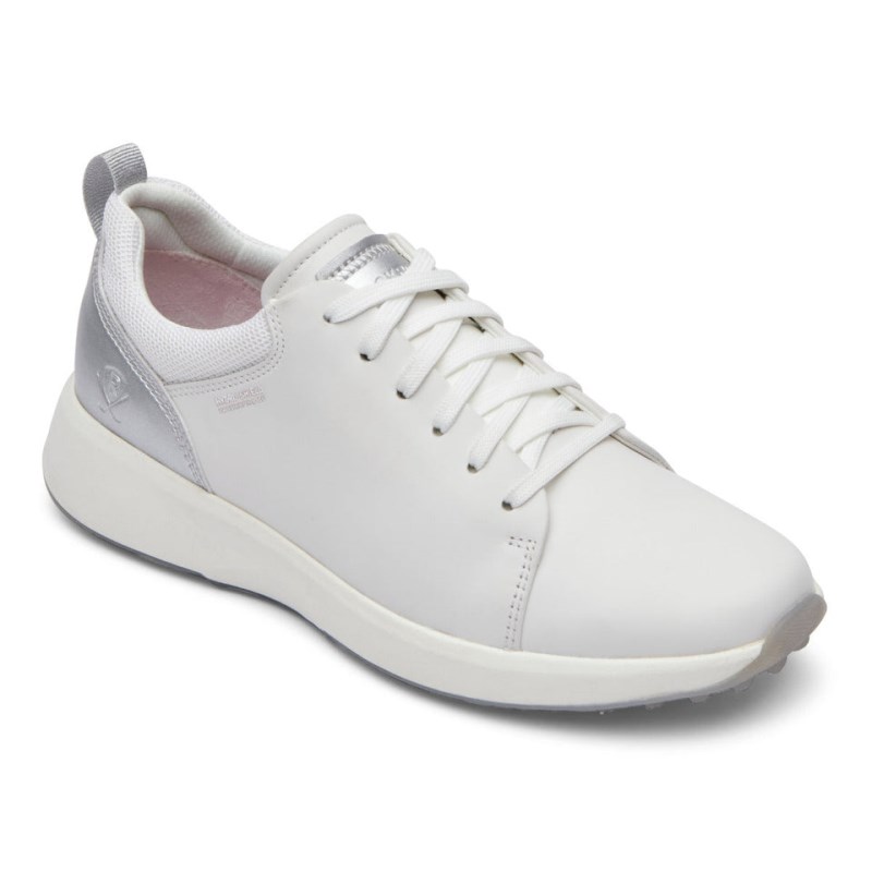 Rockport Trustride Prowalker Waterproof Women Golf Shoes White/Silver Singapore | SZ4-44914