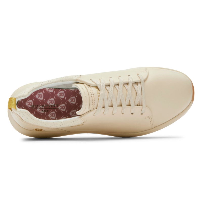 Rockport Trustride Prowalker Waterproof Women Golf Shoes Cream Singapore | HL6-49934