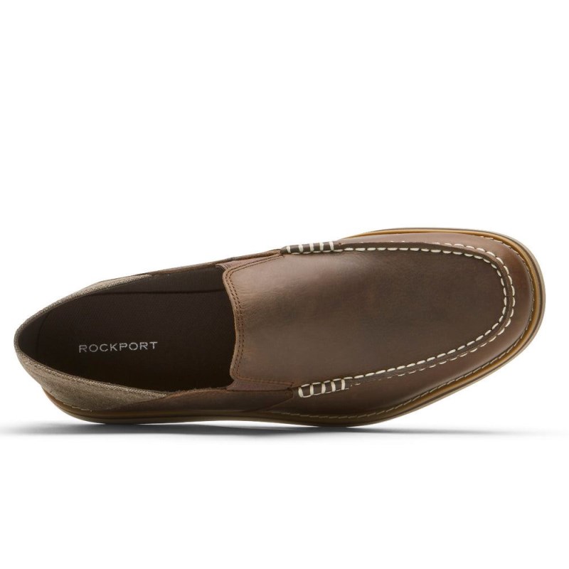 Rockport Tucker Venetian Crush Back Men Loafers Brown Singapore | WT3-02550