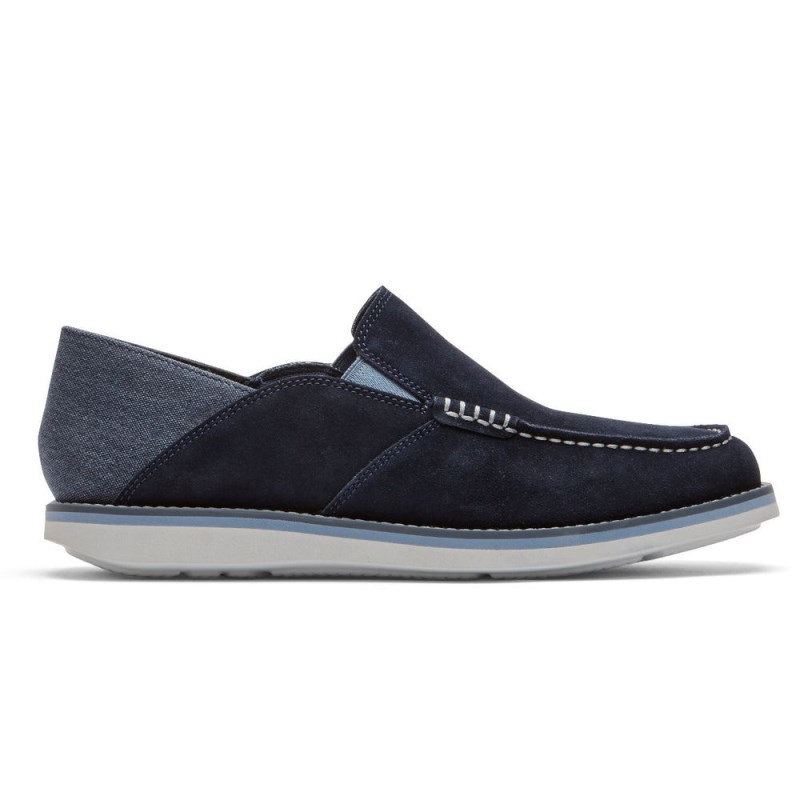 Rockport Tucker Venetian Crush Back Men Loafers Navy Singapore | ZE0-34673