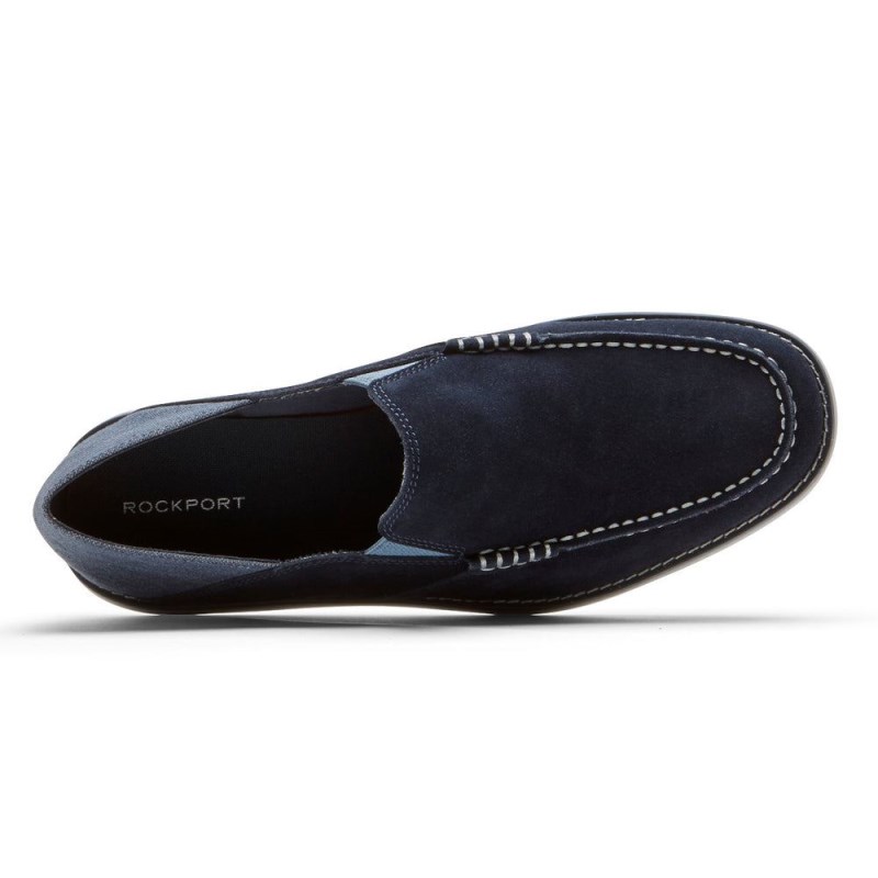 Rockport Tucker Venetian Crush Back Men Loafers Navy Singapore | ZE0-34673