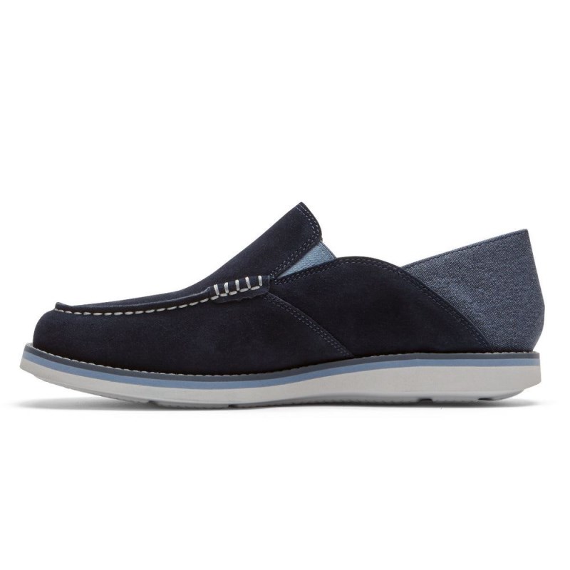 Rockport Tucker Venetian Crush Back Men Loafers Navy Singapore | ZE0-34673