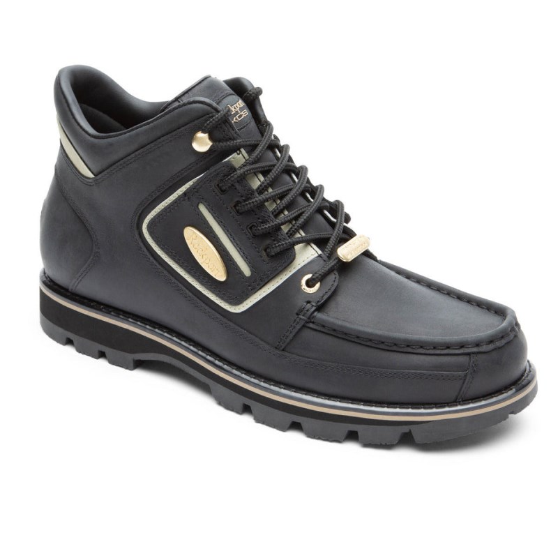 Rockport Umbwe II Waterproof Mweka Men Work Boots Black/Gold Singapore | ZA0-76817