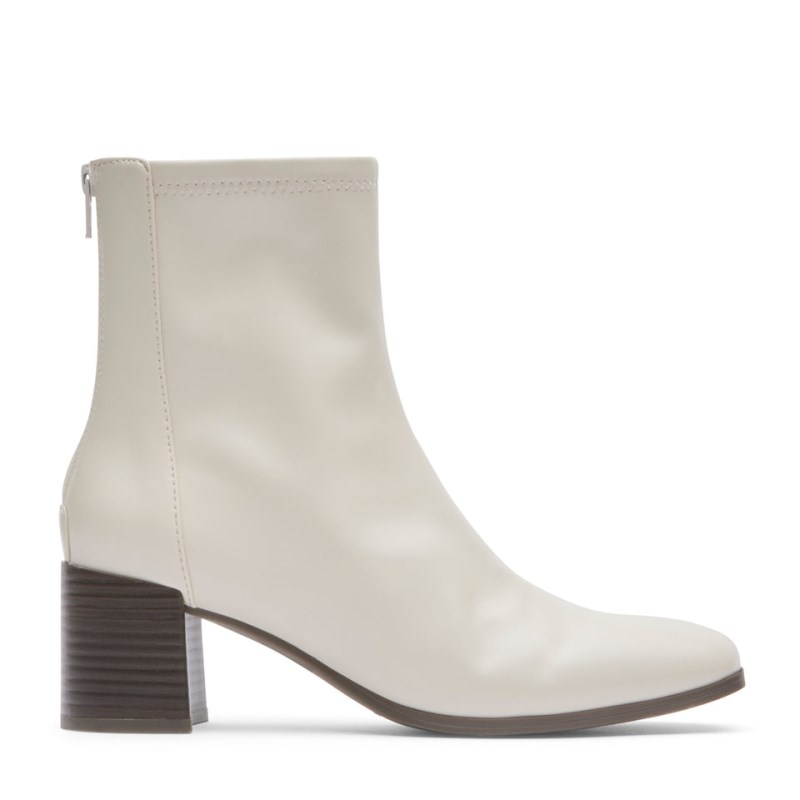 Rockport Violetta Stretch Women Heeled Boots White Singapore | AG7-63426