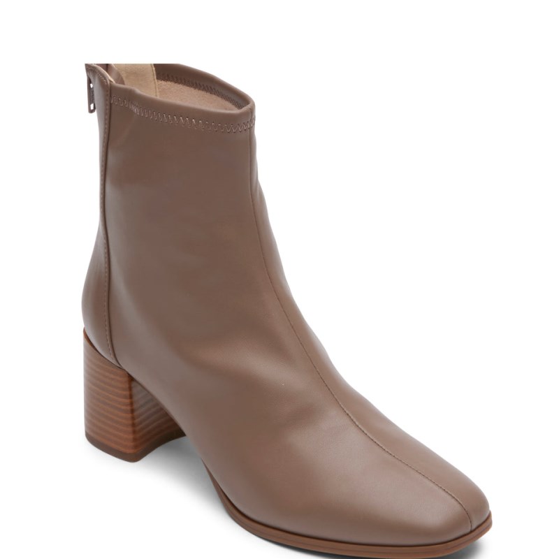 Rockport Violetta Stretch Women Heeled Boots Brown Singapore | HW1-52185