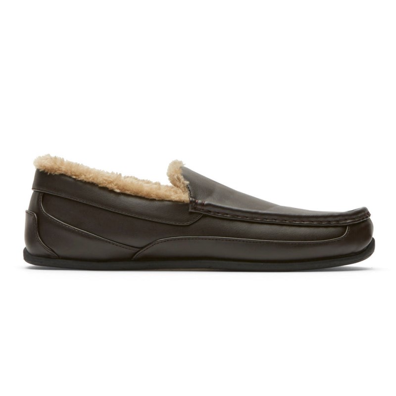 Rockport Warwick Slipper Men Loafers Brown Singapore | WL7-12501