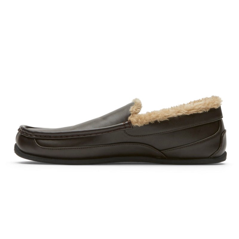 Rockport Warwick Slipper Men Loafers Brown Singapore | WL7-12501