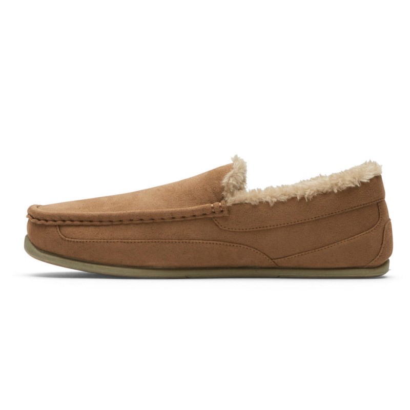 Rockport Warwick Slipper Men Loafers Brown Singapore | ZZ2-94779