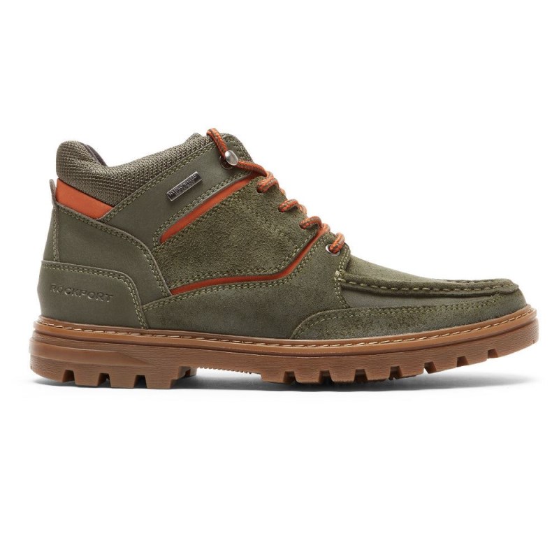 Rockport Weather-Ready Men Waterproof Boots Dark Olive Singapore | HG9-09850