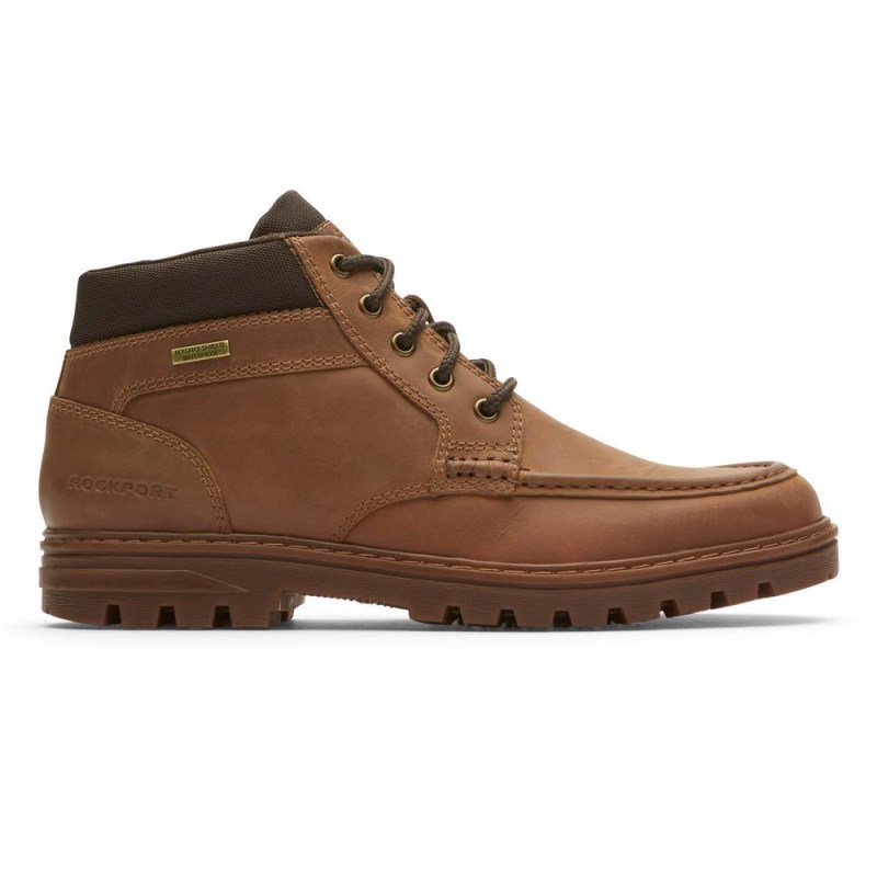 Rockport Weather Ready Moc Men Waterproof Boots Brown Singapore | JW7-62646