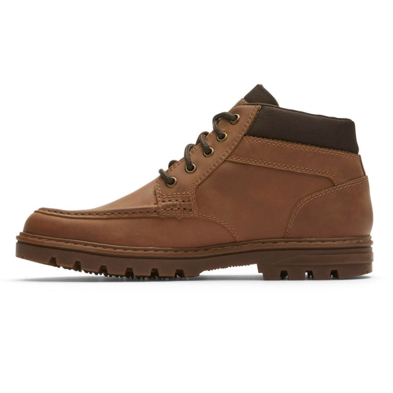 Rockport Weather Ready Moc Men Waterproof Boots Brown Singapore | JW7-62646