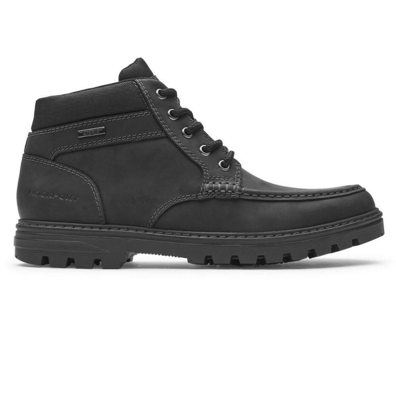 Rockport Weather Ready Moc Men Waterproof Boots Black Singapore | HI4-91079