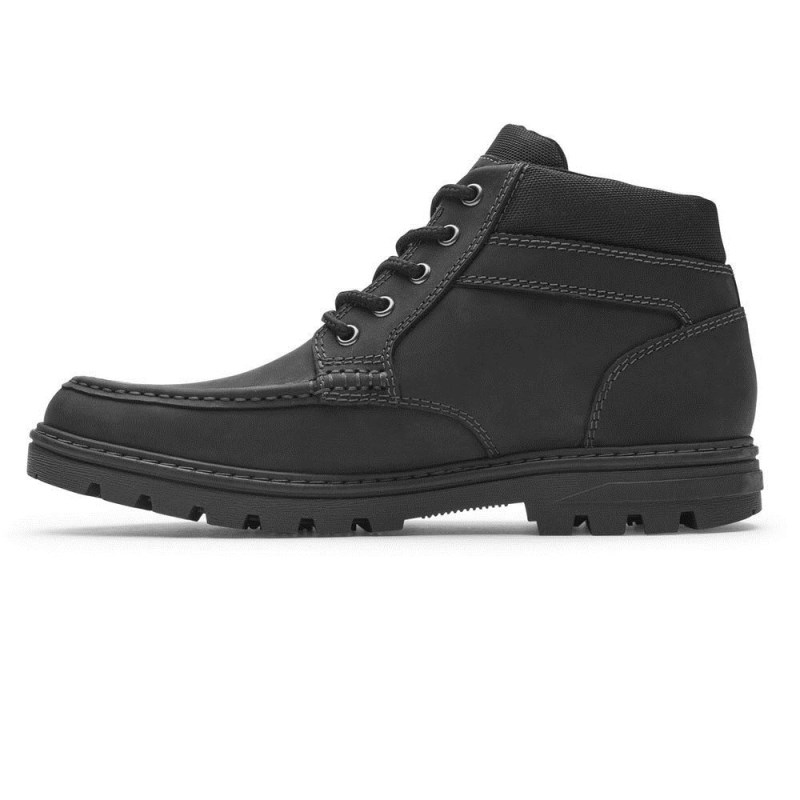 Rockport Weather Ready Moc Men Waterproof Boots Black Singapore | HI4-91079