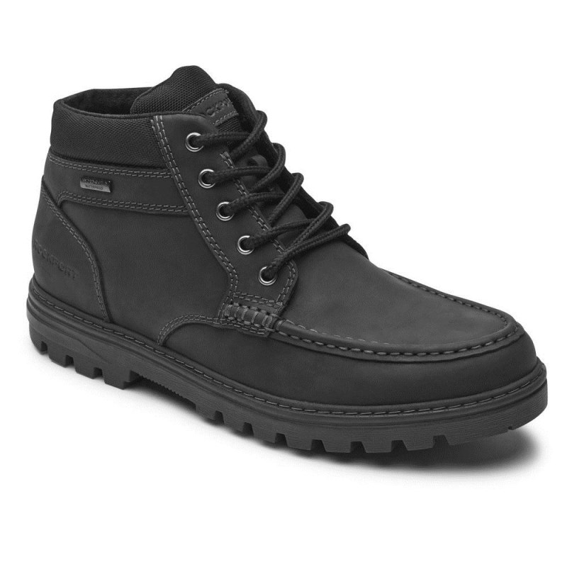 Rockport Weather Ready Moc Men Waterproof Boots Black Singapore | HI4-91079