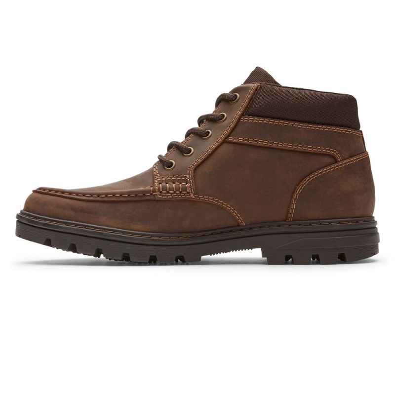 Rockport Weather Ready Moc Men Waterproof Boots Dark Brown Singapore | HT1-95849