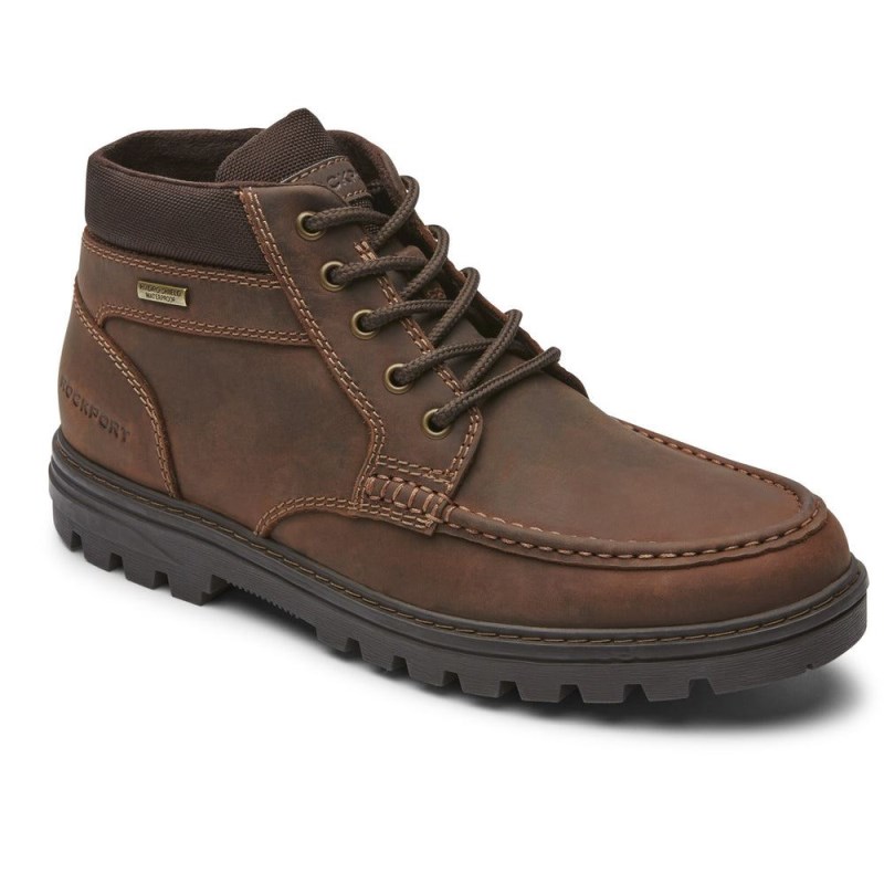 Rockport Weather Ready Moc Men Waterproof Boots Dark Brown Singapore | HT1-95849