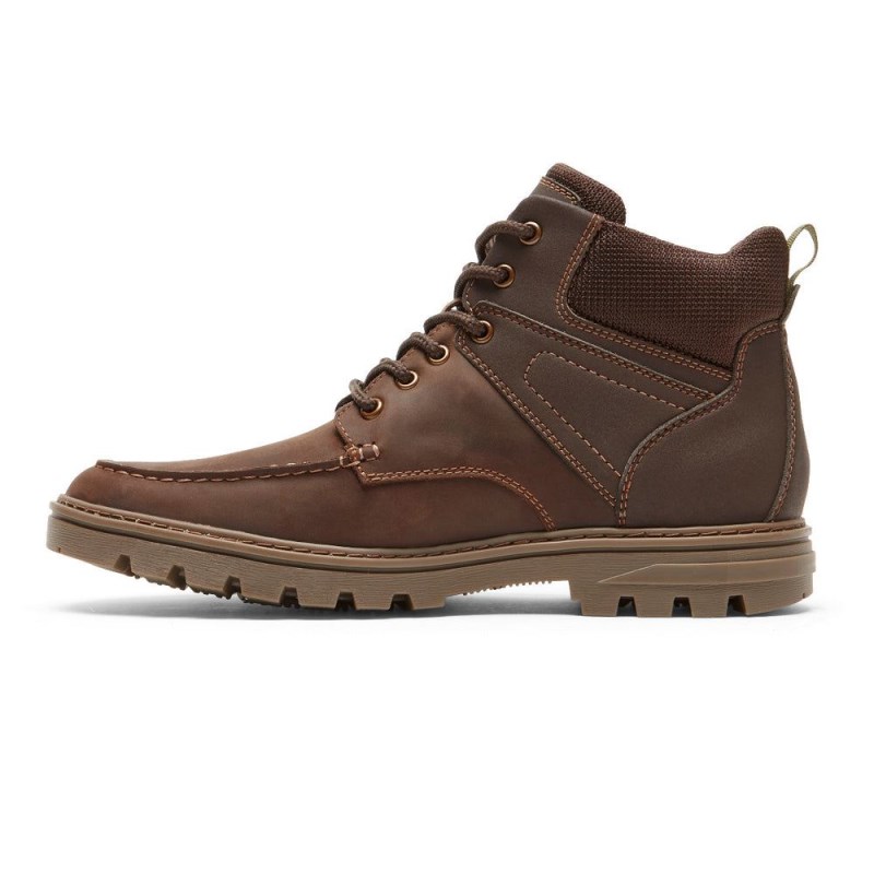 Rockport Weather Ready Moc Toe Men Waterproof Boots Dark Brown Singapore | MA2-24192