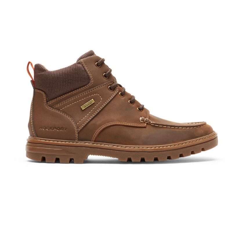 Rockport Weather Ready Moc Toe Men Waterproof Boots Brown Singapore | XF3-27242