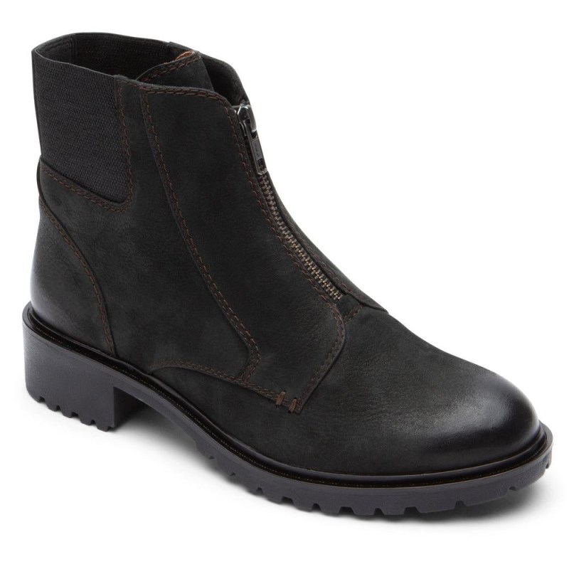 Rockport Winter Center Zip Women Booties Black Singapore | XW6-27412