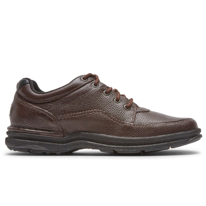 Rockport World Tour Classic Lace Up Men Walking Shoes Brown Singapore | EE0-32703