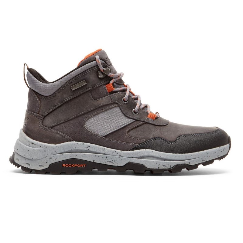 Rockport XCS Pathway Mid Men Waterproof Boots Grey Singapore | UO8-32283