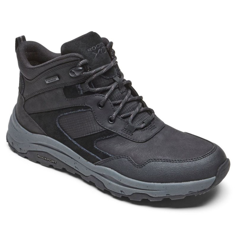 Rockport XCS Pathway Mid Men Waterproof Boots Black Singapore | JX1-38343