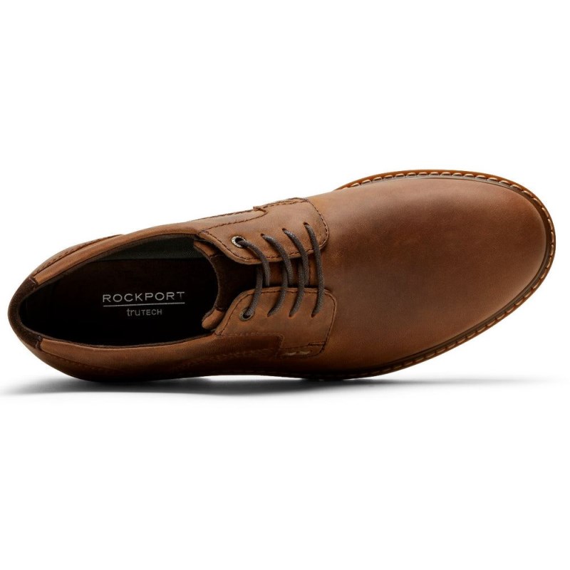 Rockport XCS Plain Toe Waterproof Men Oxford Shoes Brown Singapore | EJ4-55805