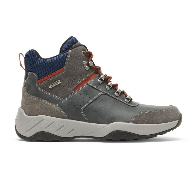 Rockport XCS Spruce Peak Trekker Men Waterproof Boots Grey Singapore | II0-08920