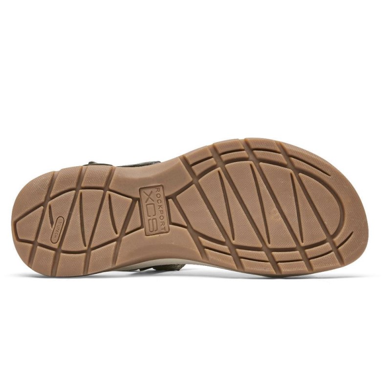 Rockport XCS Trail Tech Washable Strappy Women Sandals Olive Singapore | VU9-01970