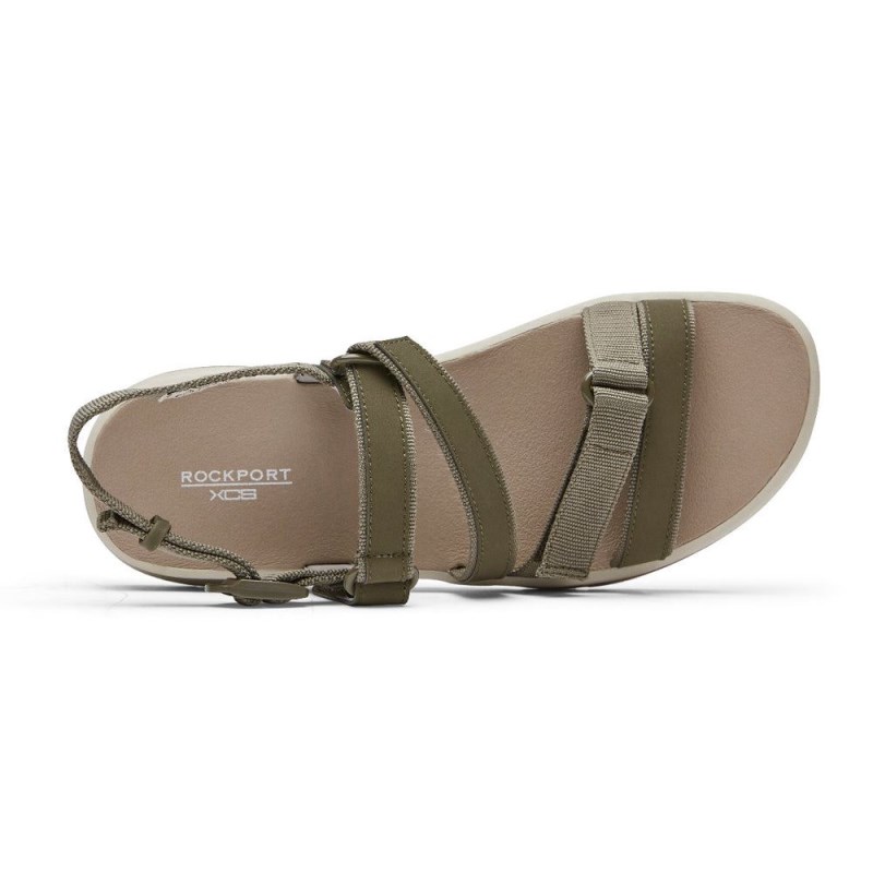 Rockport XCS Trail Tech Washable Strappy Women Sandals Olive Singapore | VU9-01970