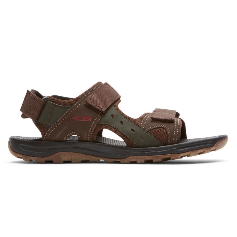 Rockport XCS Trail Technique Adjustable Men Sandals Brown Multi Singapore | QT2-47084