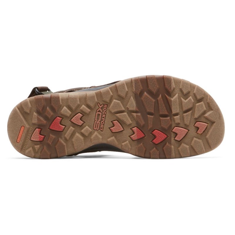 Rockport XCS Trail Technique Adjustable Men Sandals Brown Multi Singapore | QT2-47084