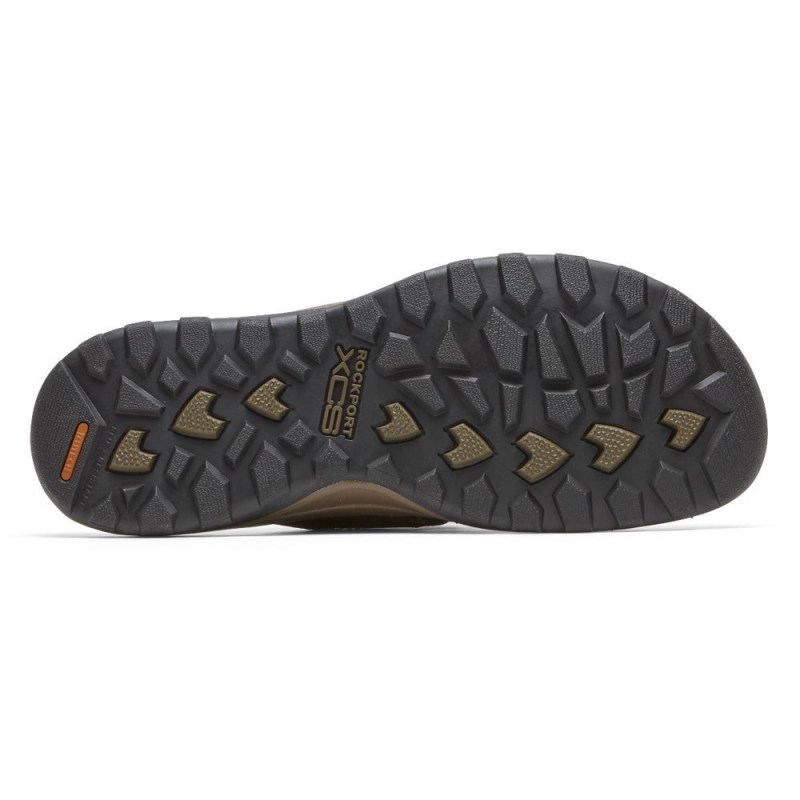 Rockport XCS Trail Technique II Velcro Men Slides Brown Singapore | NJ0-56225