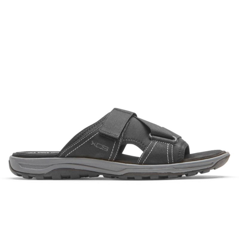 Rockport XCS Trail Technique II Velcro Men Slides Black Singapore | KB3-18331